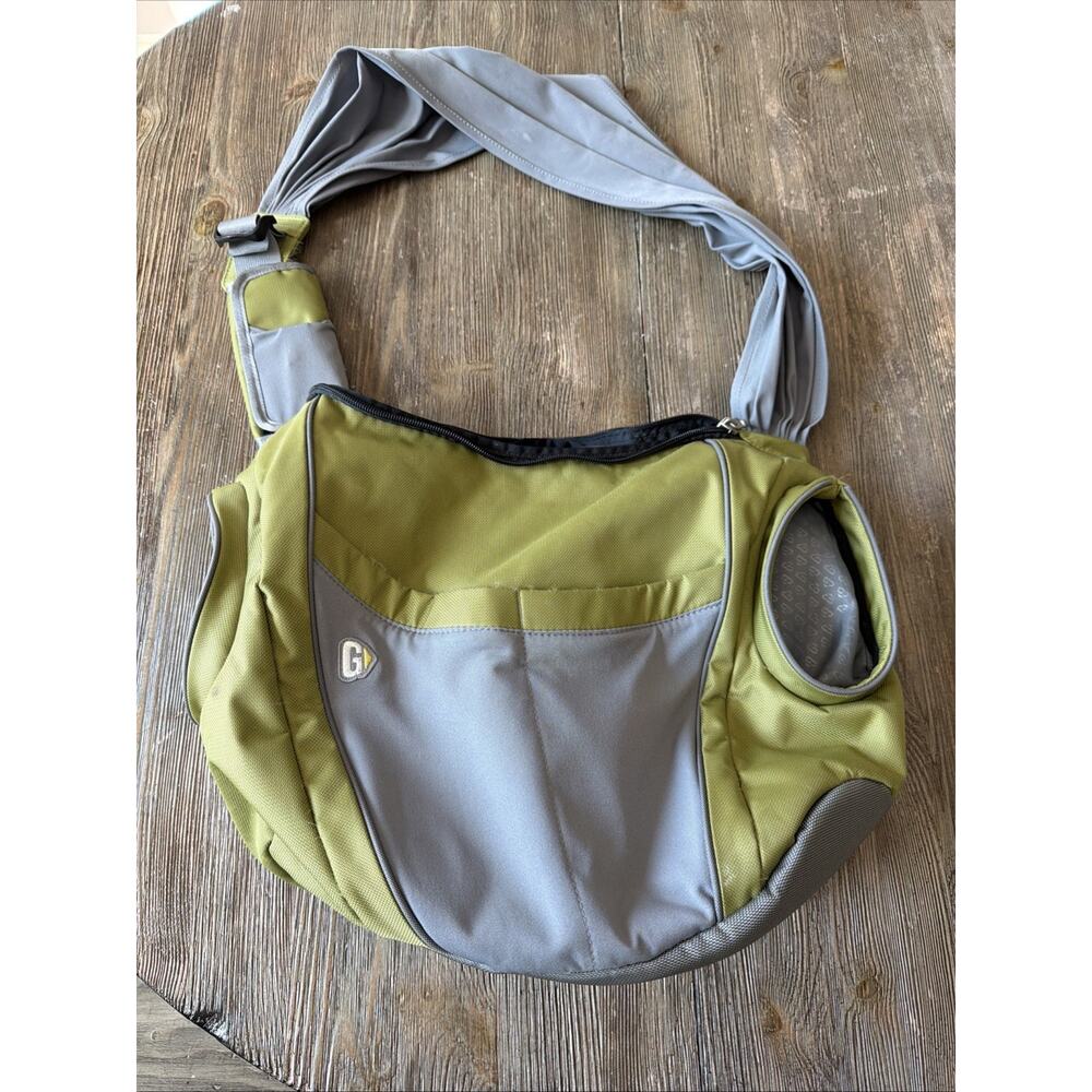 Go Gaga Messenger Diaper Bag Olive Green Gray dad's mom's baby sling purse - Picture 3 of 16